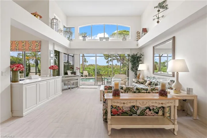 Large open living, kitchen and dining.