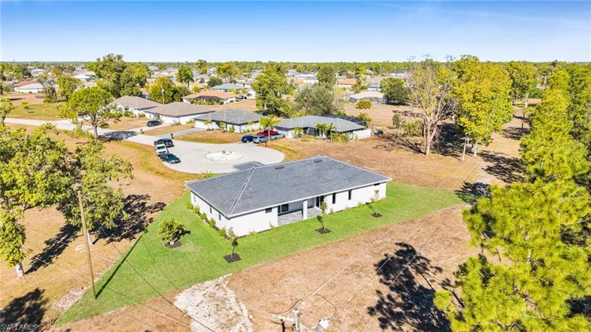 Aerial view of residential area