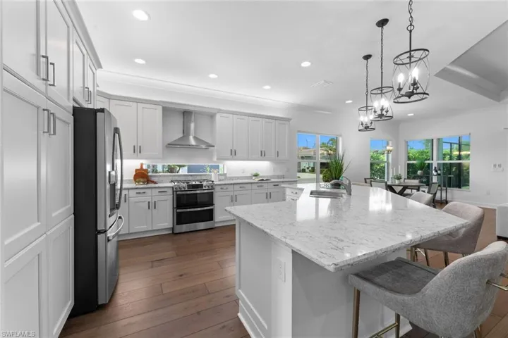 Kitchen with upgraded cabinetry and custom fixtures