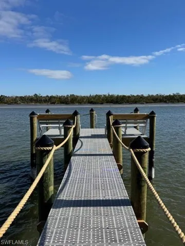 Private community dock featuring water view on the bay