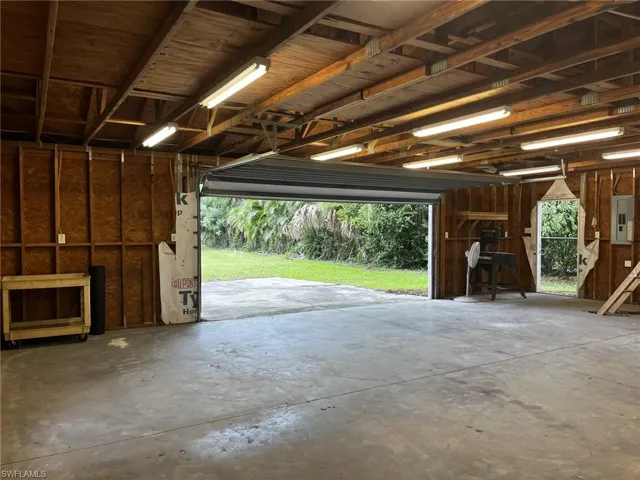 Garage with electric panel