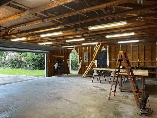 Garage with electric panel