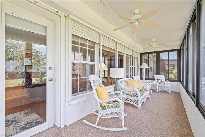 Florida room with roll down storm shutters