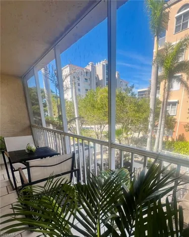Screened balcony off living room