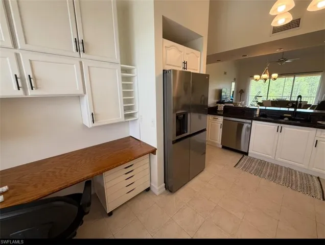 Kitchen with built in workspace