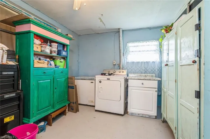 Laundry room with separate washer and dryer