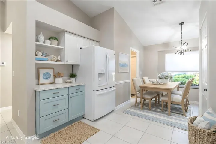 Virtually Staged/Remodeled Kitchen and Dining Area