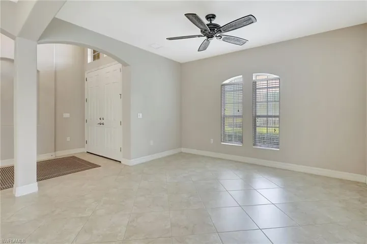 Foyer & Formal Living Room.  Double front doors