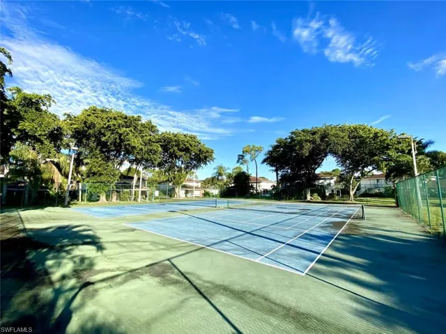 View of tennis court