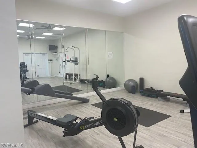 Weight training area.