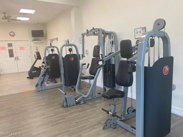 Spacious and clean exercise room.