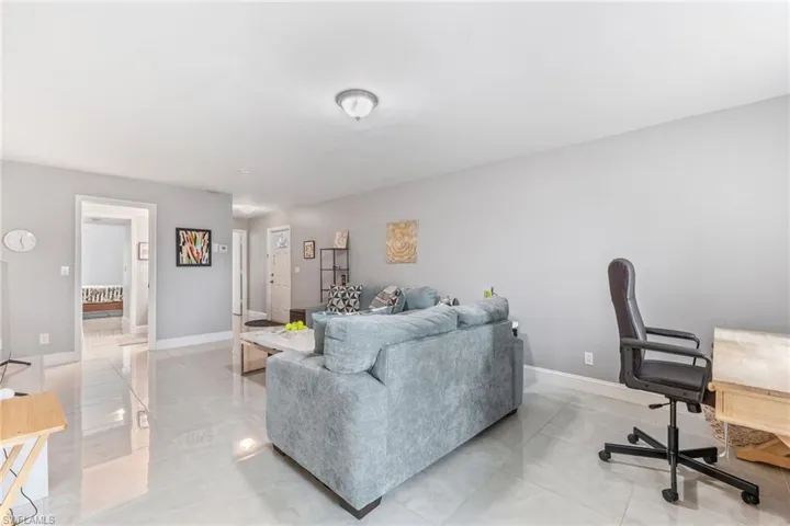 Spacious room for office area