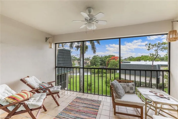 Lanai with views of the lake
