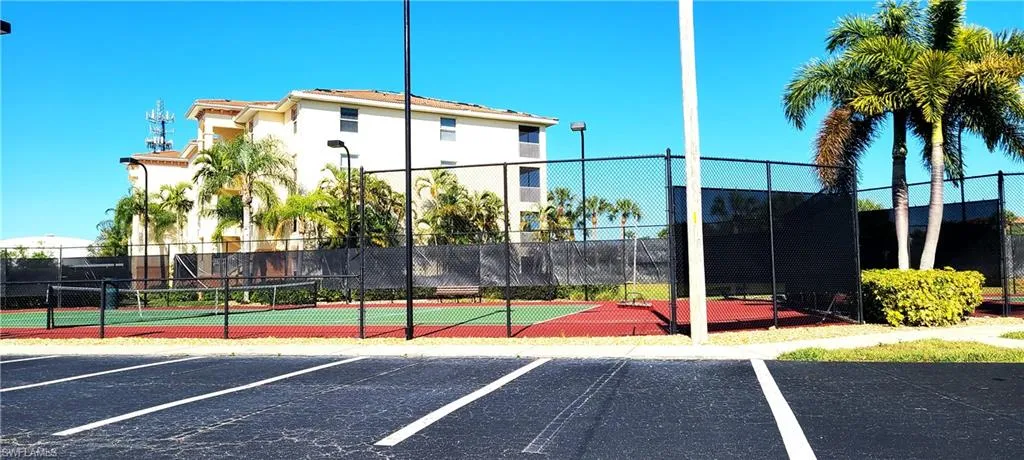 View of tennis court