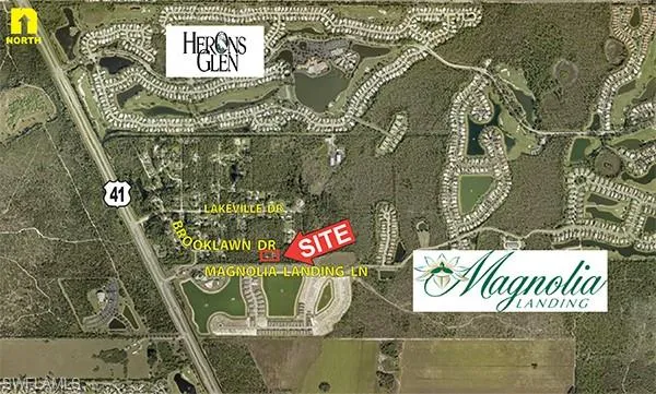 Aerial view of property's location