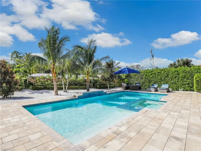 View of pool featuring a patio area