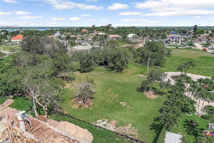 Aerial perspective of suburban area