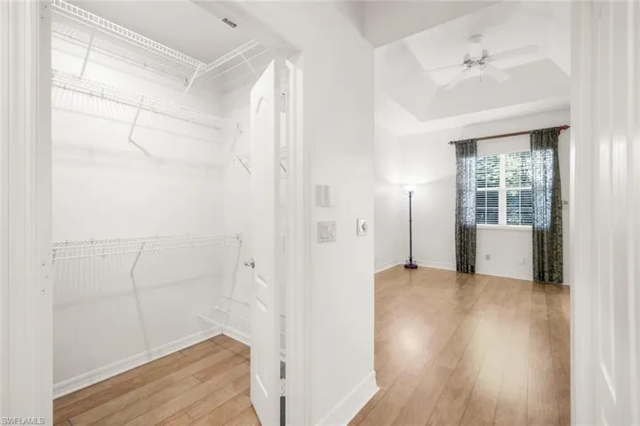 Master suite with walk in closet