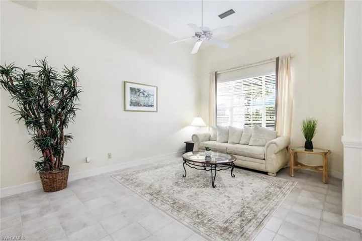 Living area with large window