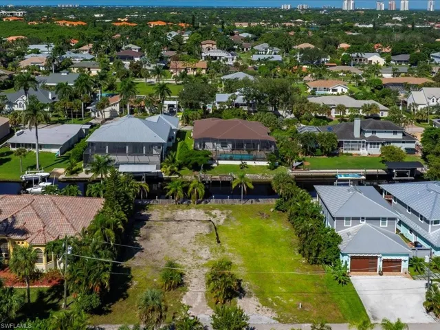 Aerial view of residential area