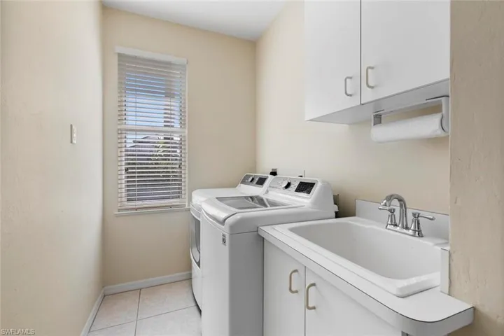 Full laundry with laundry tub