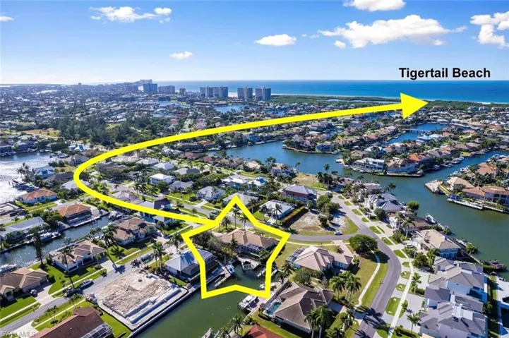Close to the beach by land