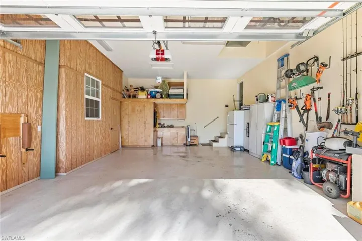massive 3 car garage