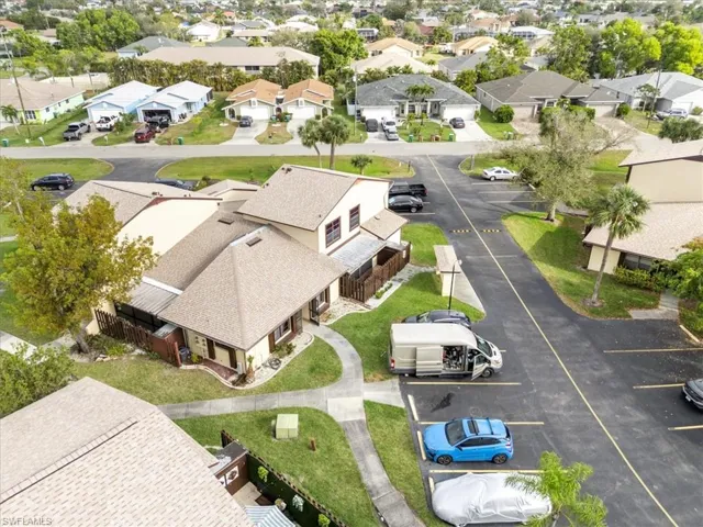 Aerial view of residential area