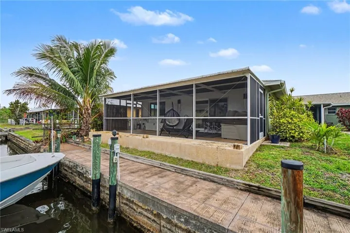 Dock with a sunroom