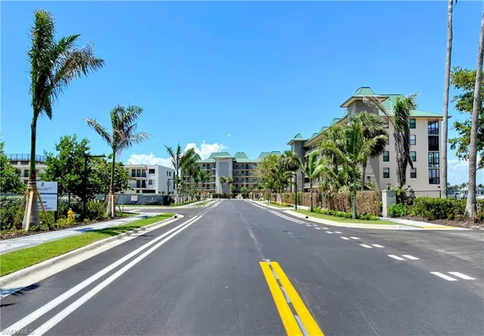 View of street leading to Vanderbilt beach