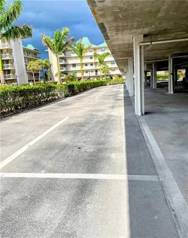 View of covered parking lot for guest