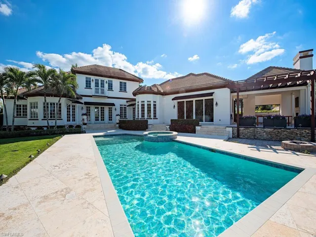 View of pool featuring an outdoor living space, an in ground hot tub, a patio, and french doors