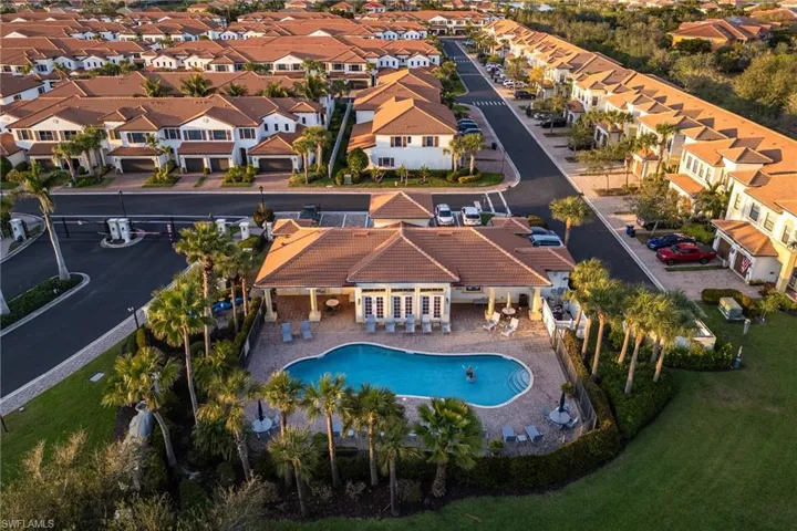 Aerial view with a residential view