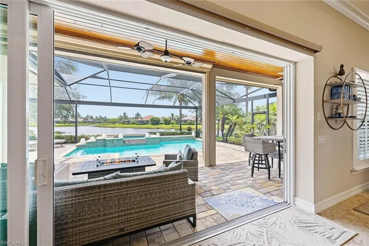 Pool and Spa, outdoor view to lake