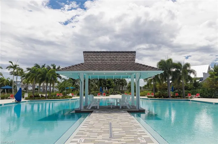 View of pool featuring a gazebo and a patio