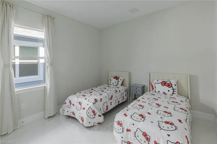 View of tiled bedroom