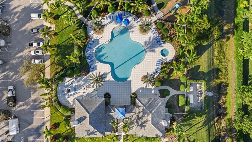 Birds eye view of property