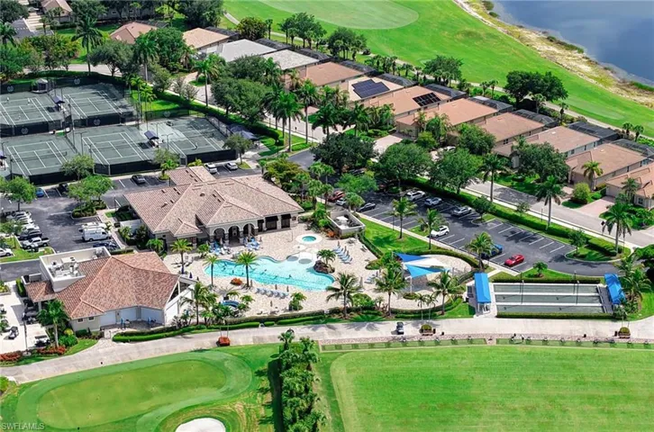 Resort style pool and hot tub, tennis courts, pickleball and bocce courts, fitness center and more.