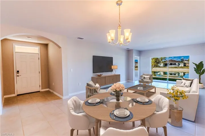 Dining Area with virtual furniture