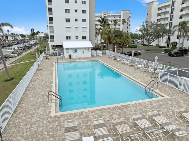 View of pool featuring a patio area