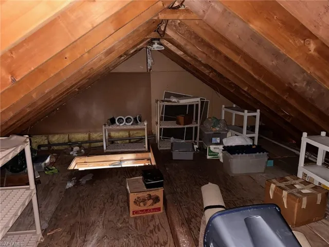 View of unfinished full height attic