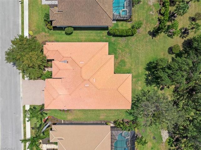 Aerial view directly above home
