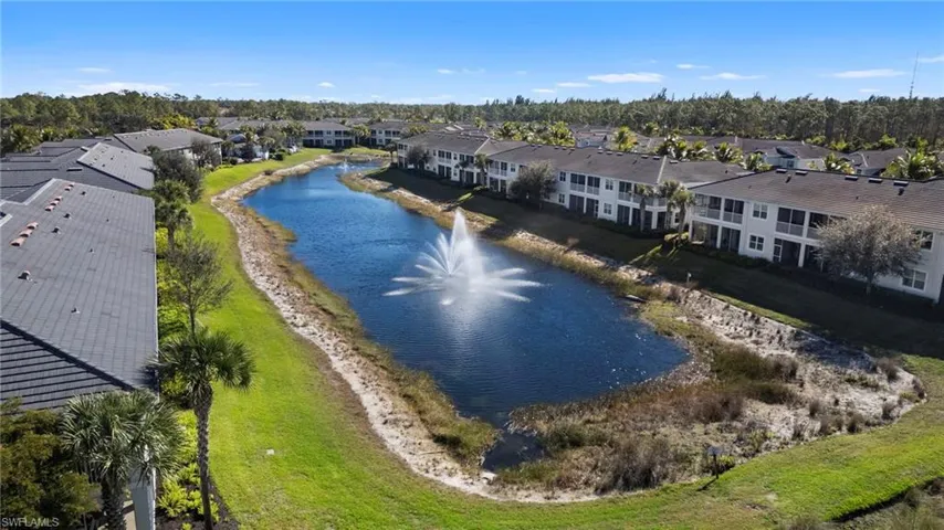 Drone / aerial view of a nearby body of water
