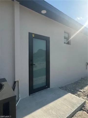 View of exterior entry