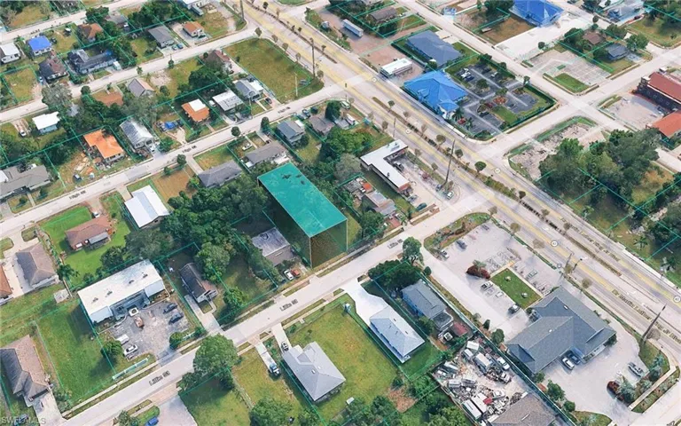 Aerial view of residential area