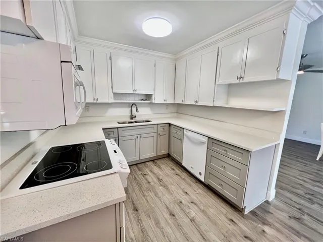 Kitchen with QUARTZ tops and newer cabinets.
