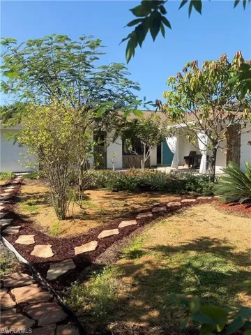 View of grassy yard
