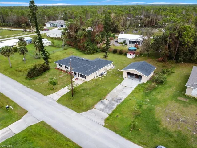 Birds eye view of property