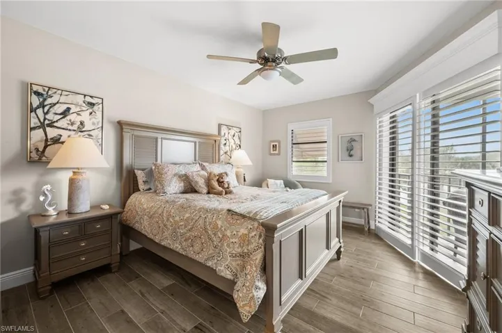 Custom plantation shutters throughout