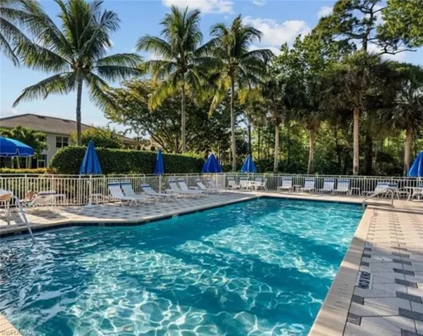 Tarpon Cove has 3 pools in the community.  The Bimini pool is large enough to swim laps or join in water aerobics